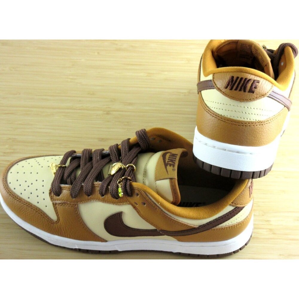 Women's Nike Dunk Low SE Leather Shoes Desert Ochre Vanilla Brown Sizes NIB - Picture 6 of 7